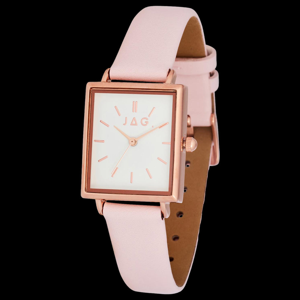 JAG AIRLIE PINK LEATHER LADIES WATCH - ANGLE VIEW