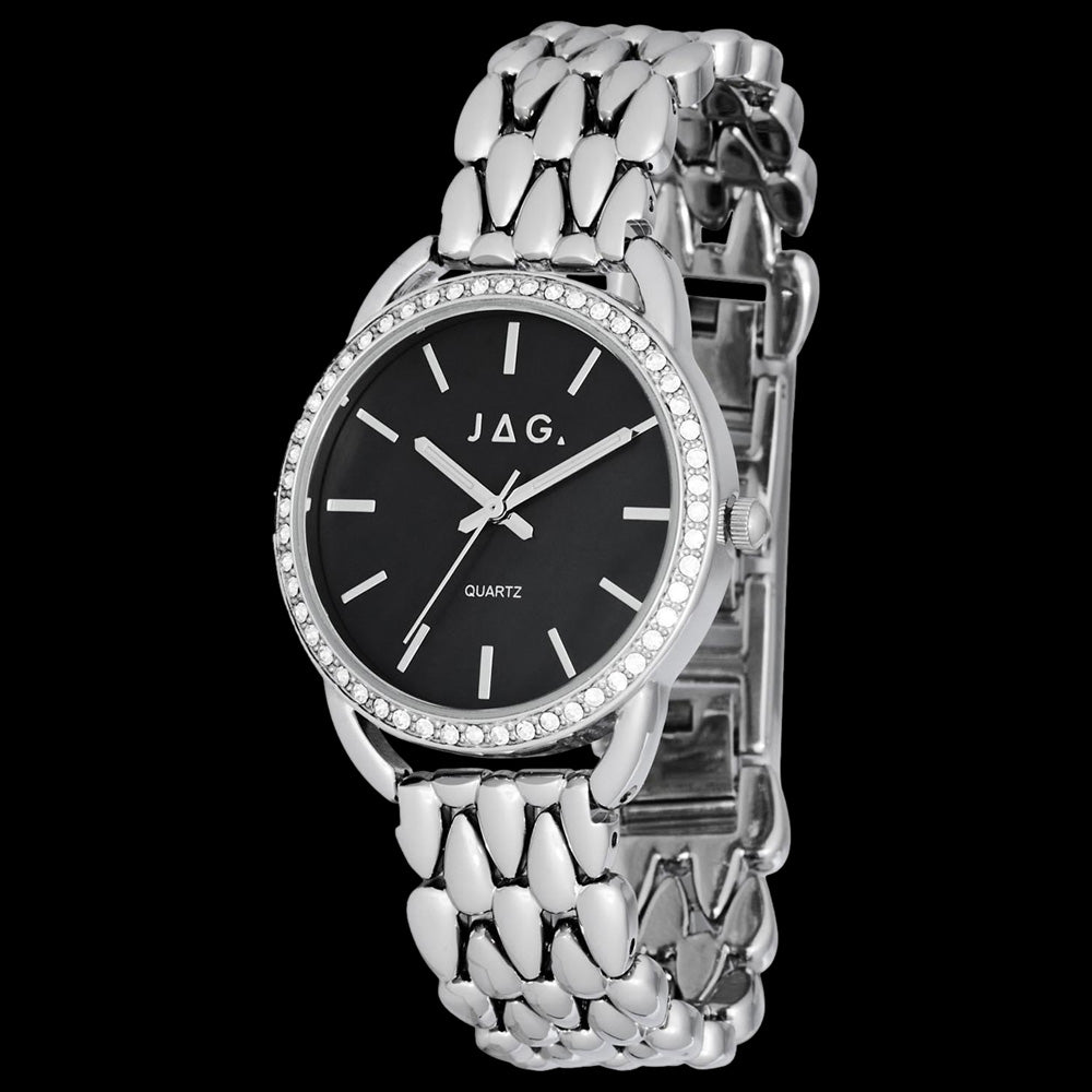 JAG KIMBERLEY SILVER LADIES WATCH - ANGLE VIEW