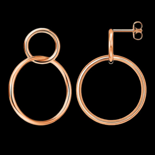 KAGI ROSE GOLD DUO HOOP EARRINGS