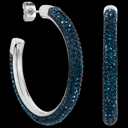 KAGI INDIGO DAZZLE GRANDE HOOP EARRINGS