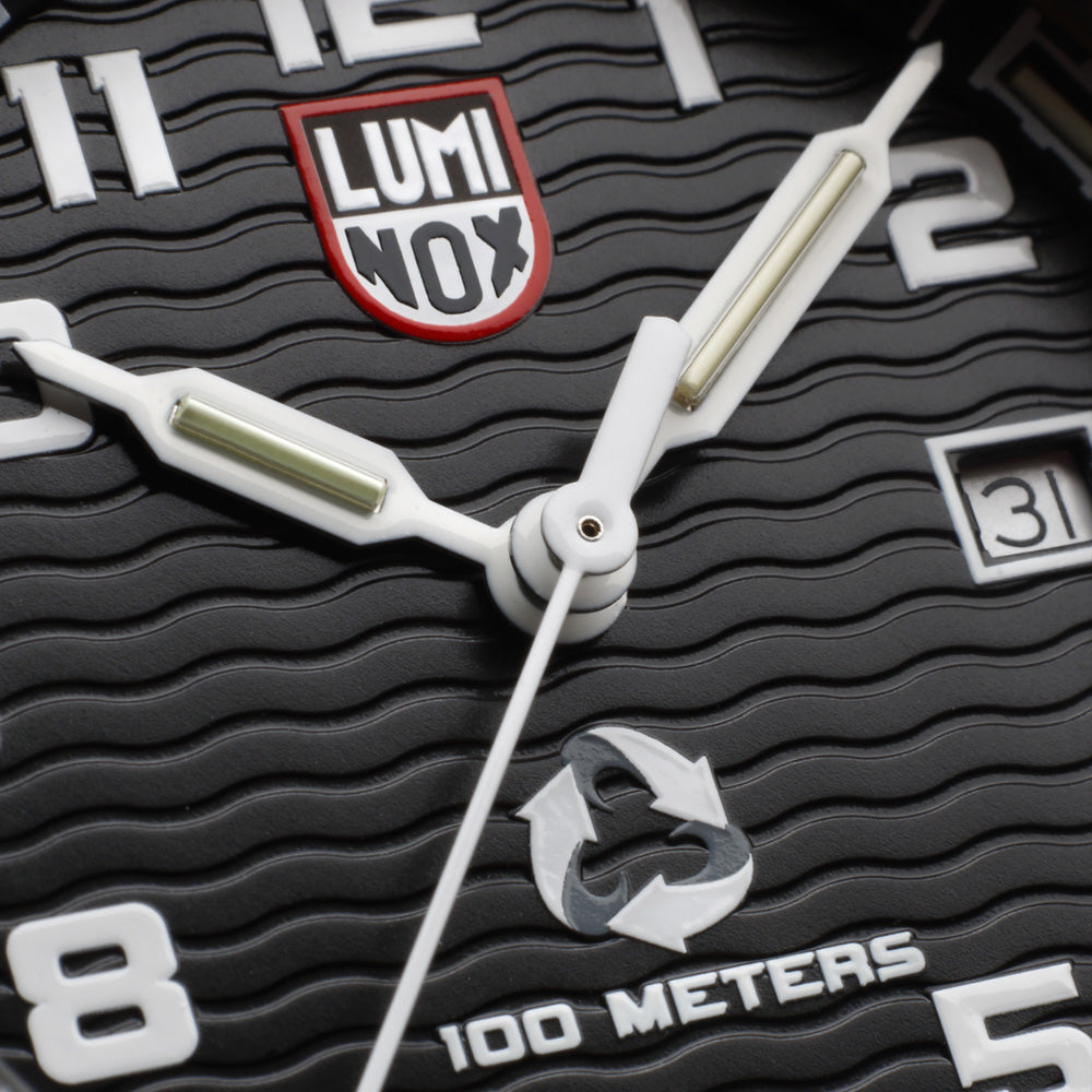 LUMINOX #TIDE ECO SUSTAINABLE OUTDOOR WATCH 0321.ECO - DIAL CLOSE-UP 2
