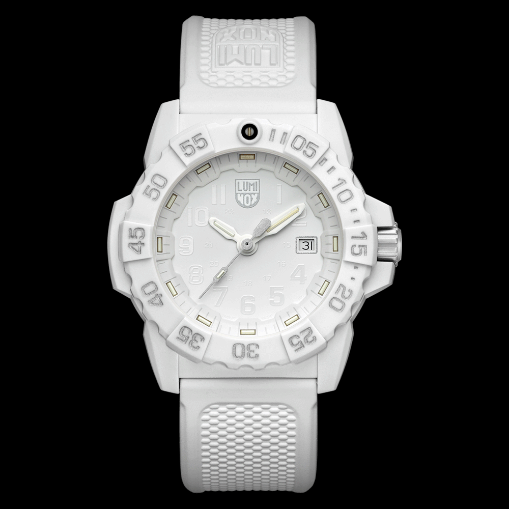 LUMINOX NAVY SEAL GHOST WHITEOUT DIVE WATCH 3507.WO - DAY/NIGHT