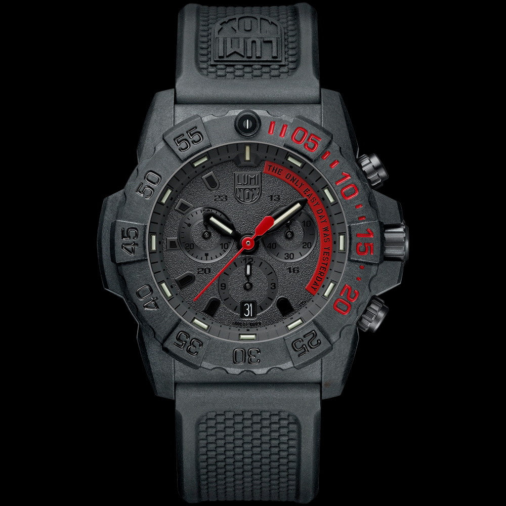 LUMINOX NAVY SEAL CHRONOGRAPH MILITARY DIVE WATCH 3581.EY - DAY/NIGHT