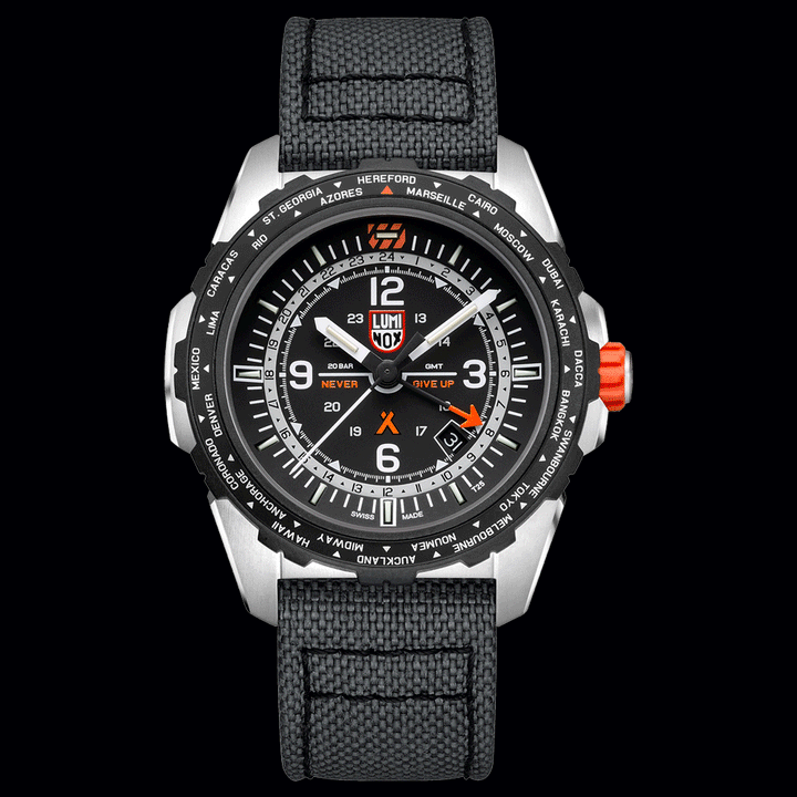 Luminox Bear Grylls Air Series GMT Survival Watch 3761 Australia Silver Steel