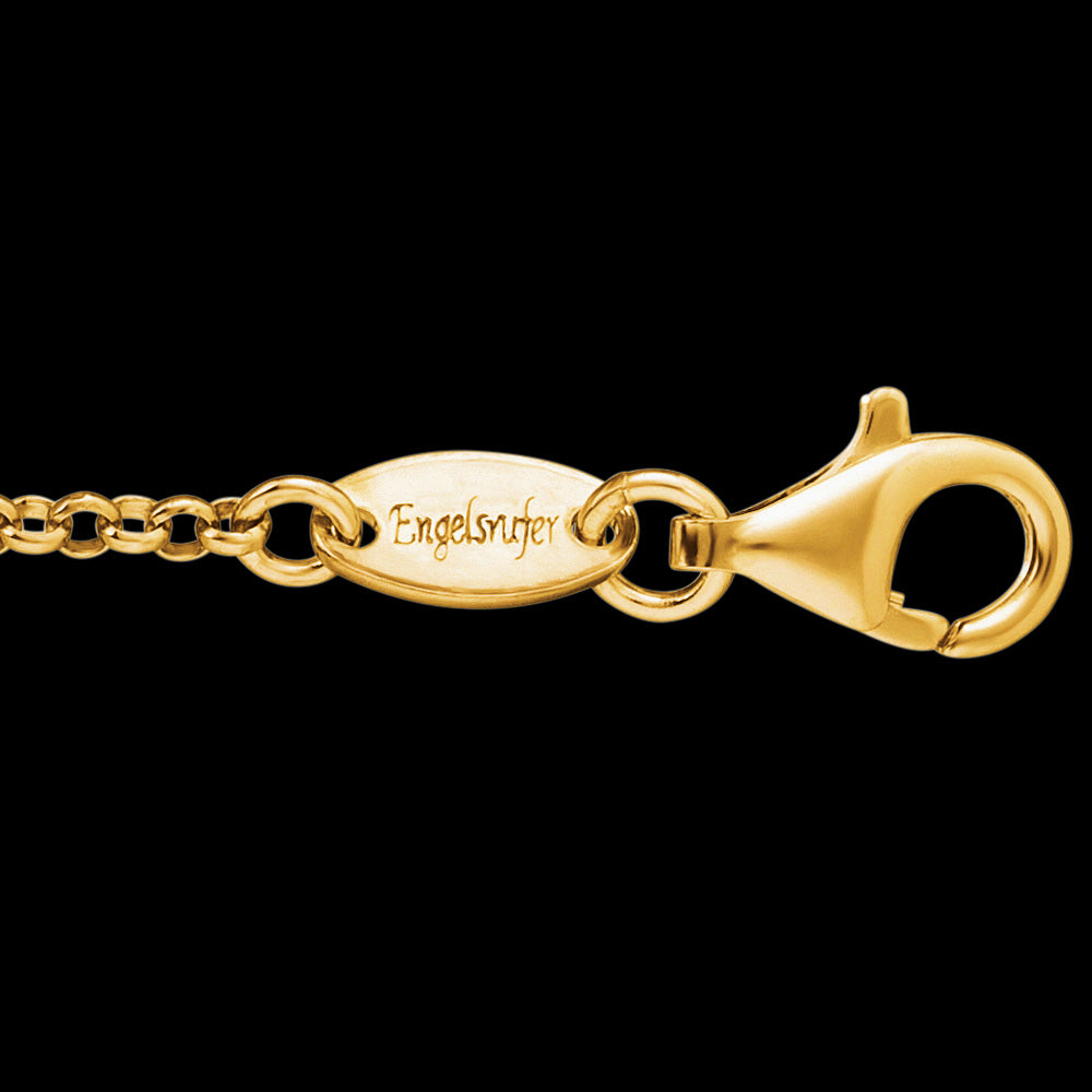 ENGELSRUFER GOLD 2.1MM PEA CHAIN NECKLACE - CLASP CLOSE-UP