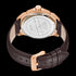 POLICE KAWEKA MEN'S BROWN DIAL ROSE GOLD LEATHER WATCH - BACK VIEW