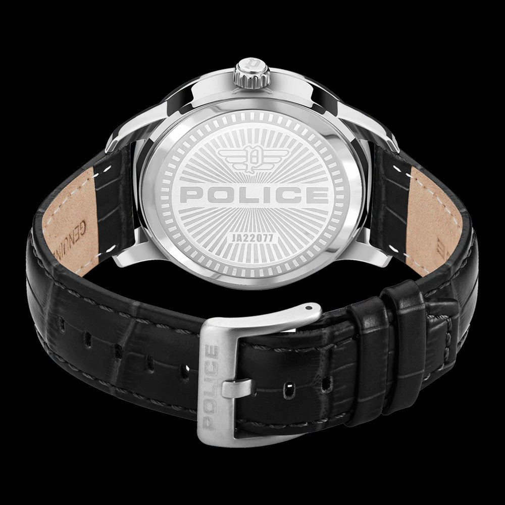 POLICE RAHO MEN'S GREEN DIAL WATCH - BACK VIEW