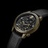 POLICE JET MEN'S GOLD BLACK SKULL DIAL WATCH - ANGLE VIEW