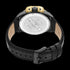 POLICE UNDERLINED MEN'S BLACK LEATHER WATCH - BACK VIEW
