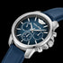 POLICE MENSOR MEN'S BLUE DIAL LEATHER WATCH - SIDE VIEW