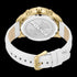 POLICE HUNTLEY MEN'S GOLD WHITE LEATHER WATCH - BACK VIEW