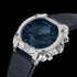 POLICE NORWOOD MEN'S BLUE LEATHER WATCH - ANGLE VIEW