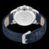 POLICE GREENLANE MEN'S BLUE LEATHER WATCH - BACK VIEW