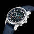 POLICE GREENLANE MEN'S BLUE LEATHER WATCH - ANGLE VIEW