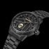 POLICE NEIST MEN'S ALL BLACK GOLD SKULL WATCH - SIDE VIEW