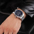 POLICE AVONDALE MEN'S SILVER BLUE DIAL WATCH - MODEL VIEW