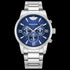 POLICE AVONDALE MEN'S SILVER BLUE DIAL WATCH