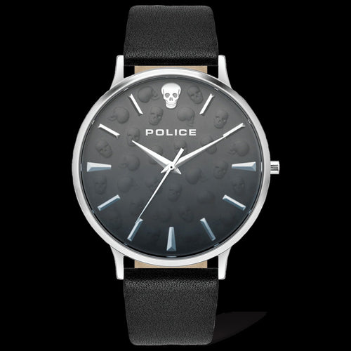 POLICE TASMAN MEN'S BLACK DIAL SKULL WATCH