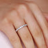 DIAMOND 9K WHITE GOLD BAND RING - HAND VIEW