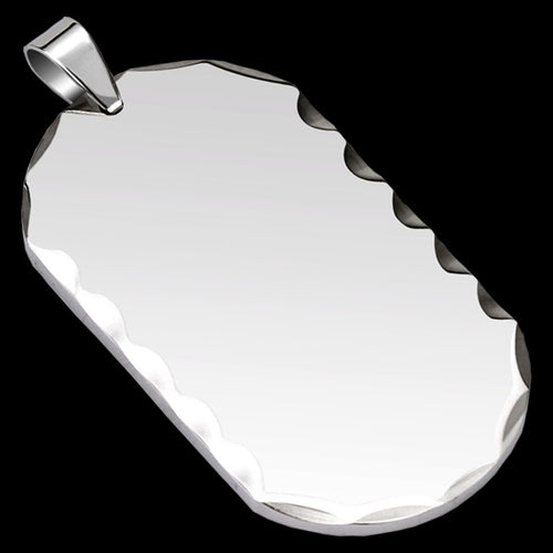 STAINLESS STEEL FACET EDGE DOG TAG