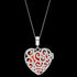 KAGI SILVER SPLENDOUR HEART NECKLACE - FRONT RED STONE