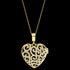 KAGI GOLD SPLENDOUR LOCKET HEART NECKLACE - BLACK STONE FRONT