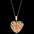 KAGI GOLD SPLENDOUR LOCKET HEART NECKLACE - RED STONE FRONT