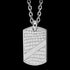 STAINLESS STEEL SNAKESKIN DOG TAG