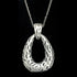 STERLING SILVER ELECTRO-FORM TEXTURED TEARDROP NECKLACE