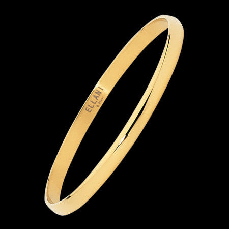 ELLANI STAINLESS STEEL GOLD IP CLASSIC CONVEX BRACELET