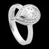 ELLANI STERLING SILVER PEAR CZ PAVE RING