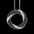 ELLANI STERLING SILVER PAVE BLACK CZ TWIST CIRCLE NECKLACE