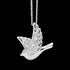 ELLANI STERLING SILVER PEACE DOVE CZ NECKLACE
