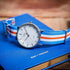 TIMEX WEEKENDER FAIRFIELD SILVER CASE BLUE WHITE STRAP WATCH - BEAUTY VIEW 1