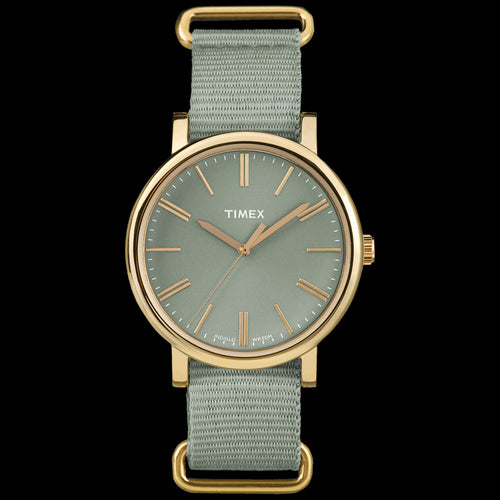 TIMEX ORIGINALS GREEN DIAL NYLON STRAP WATCH