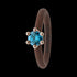 LE CORONE MIGNON ROSE GOLD AQUAMARINE CZ RING