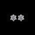 LE CORONE LOBE SILVER CLEAR CZ EARRINGS