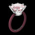 LE CORONE MAGNUM SILVER ROSE PINK CZ RING