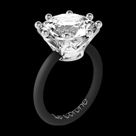LE CORONE MAGNUM SILVER CLEAR CZ RING