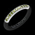 LE CORONE FOREVER SILVER PERIDOT GREEN CZ RING