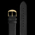 HYPERGRAND 01 GOLD WHITE CLASSIC BLACK LEATHER WATCH - STRAP CLOSE-UP