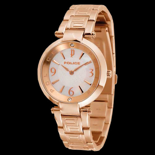 POLICE LADIES ATTRACTION PEARL DIAL ROSE GOLD WATCH