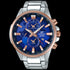 CASIO EDIFICE BLUE DIAL ROSE GOLD ILLUMINATOR WATCH EFR303PG-2A