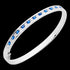 ELLANI STERLING SILVER SAPPHIRE CZ CHANNEL SET BRACELET