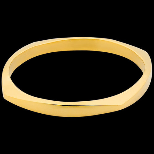 ELLANI STAINLESS STEEL GOLD IP CUSHION BRACELET