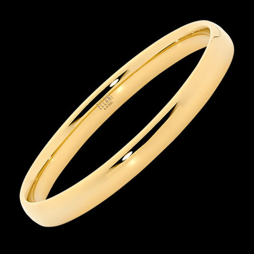 ELLANI STAINLESS STEEL 8MM GOLD IP CLASSIC CONVEX BRACELET