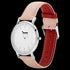 DOXIE SHELBY SILVER PEACH 40MM WATCH - TILT VIEW