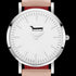 DOXIE SHELBY SILVER PEACH 40MM WATCH - DIAL CLOSE-UP