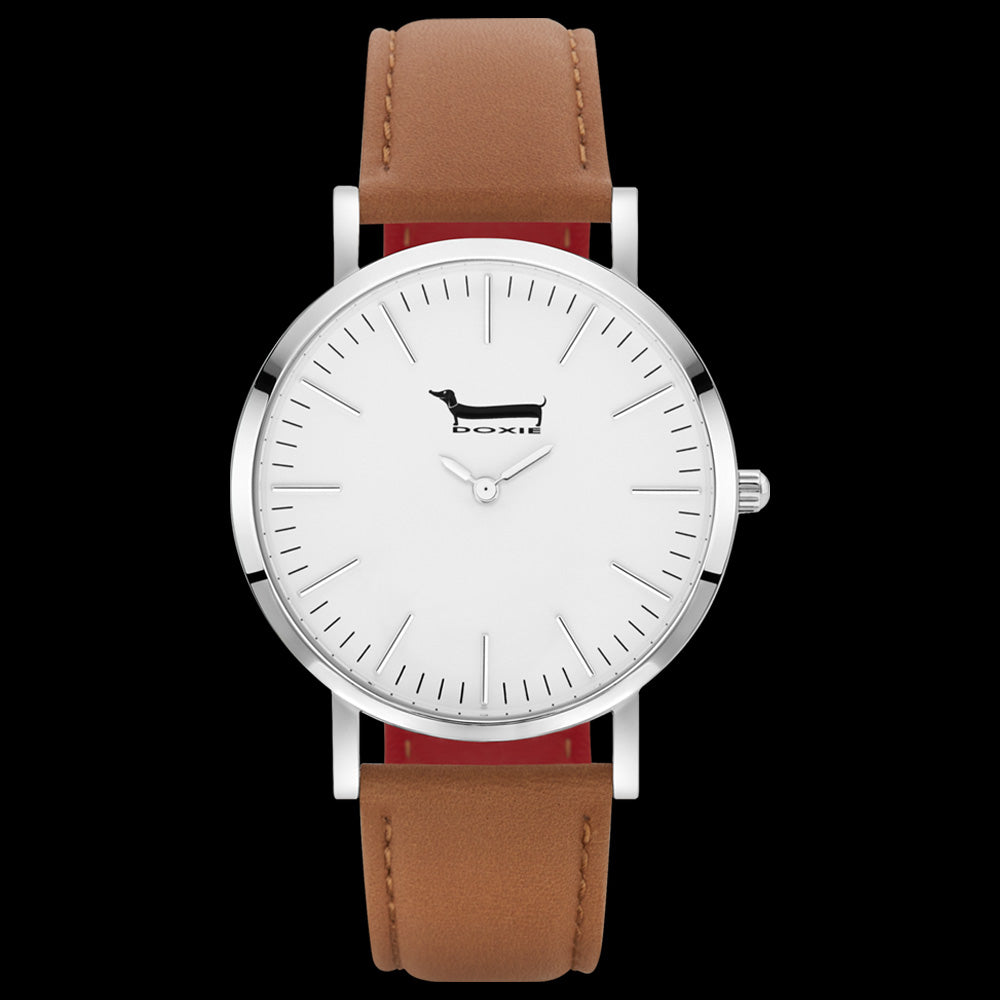 DOXIE OSCAR SILVER TAN 40MM WATCH