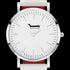 DOXIE WINSTON SILVER WHITE 40MM WATCH - DIAL CLOSE-UP